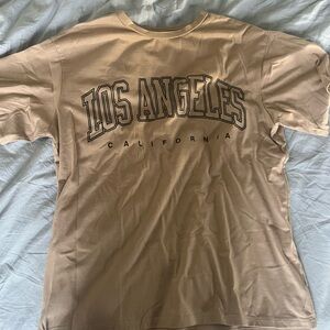 Beige Los Angeles Graphic T-Shirt